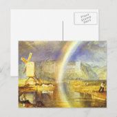 william turner arundel castle , met regenboog c 18 briefkaart (Voorkant / Achterkant)