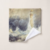 William Turner - Bell Rock Lighthouse Bad Handdoek (Wasdoekje)