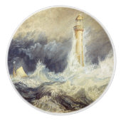 William Turner - Bell Rock Lighthouse Keramische Knop (Voorkant)