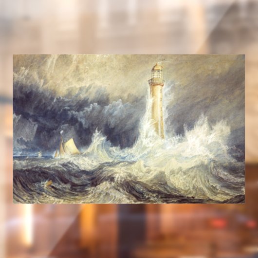 William Turner - Bell Rock Lighthouse Raamsticker (Vel 2)