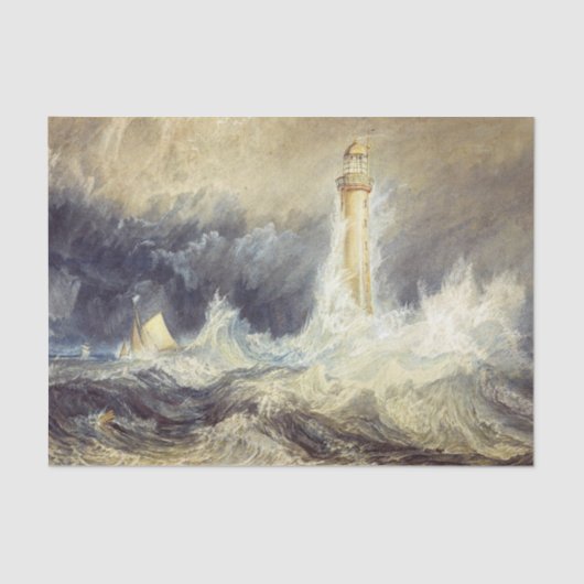 William Turner - Bell Rock Lighthouse Tissuepapier (Voorkant)