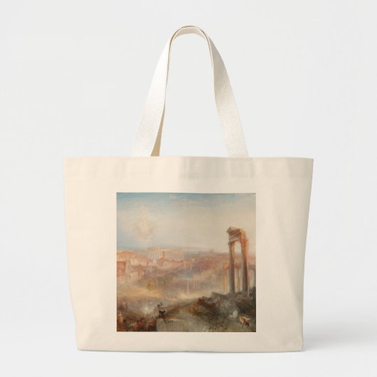 William Turner British - Modern Rome-Campo Vaccino Grote Tote Bag (Voorkant)