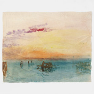 William Turner - De lagune bij Venetië bij zonsond Fleece Deken