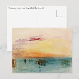 William Turner - De lagune nabij Venetië op zonson Briefkaart