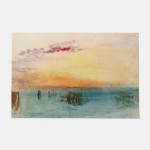 William Turner - De lagune nabij Venetië op zonson Deurmat