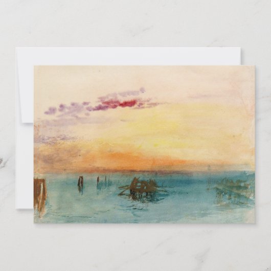 William Turner - De lagune nabij Venetië op zonson Kaart (Voorkant)