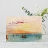 William Turner - De lagune nabij Venetië op zonson Kaart (Staand voorkant)
