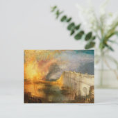 William Turner - De verbranding van het Parlement Briefkaart (Staand voorkant)