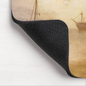 William Turner - de zon die door damp plaatst Muismat (Hoek)