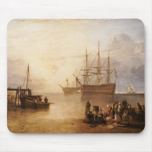 William Turner - de zon die door damp plaatst Muismat (Voorkant)