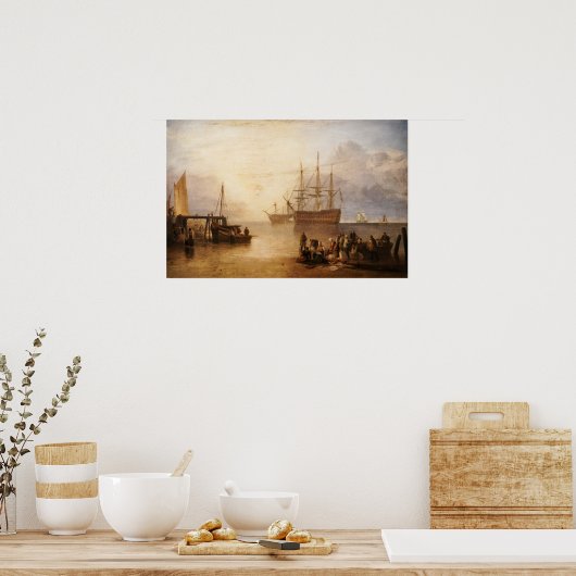 William Turner - de zon die door damp plaatst Poster (Keuken)