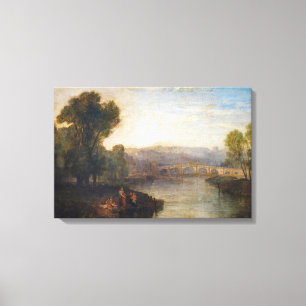 William Turner - Gezicht op Richmond Hill en brug Canvas Afdruk