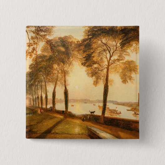 William Turner - Mortlake Terrace Vierkante Button 5,1 Cm (Voorkant)