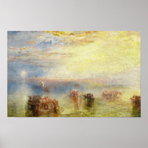 William Turner - Nadering van Venetië Poster