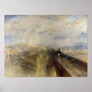 William Turner - Regen, stoom en snelheid Poster
