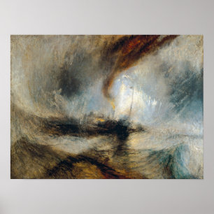 William Turner - Sneeuw Storm Poster
