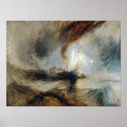 William Turner - Sneeuw Storm Poster (Voorkant)