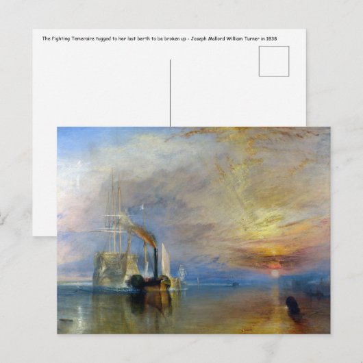William Turner - The Fighting Temeraire Briefkaart (Voorkant / Achterkant)