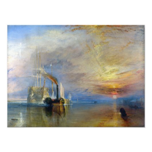 William Turner - The Fighting Temeraire Foto Afdruk (Voorkant)