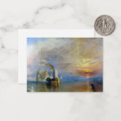 William Turner - The Fighting Temeraire Notitiekaartje (Voorkant / Achterkant in situ)