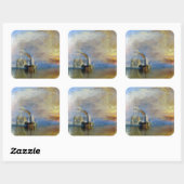 William Turner - The Fighting Temeraire Vierkante Sticker (Vel)