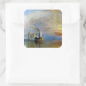 William Turner - The Fighting Temeraire Vierkante Sticker (Tas)