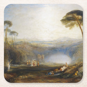William Turner - The Golden Bough Vierkante Kartonnen Onderzetter