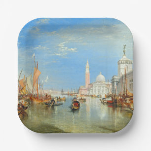 William Turner - Venetië, de Dogana en San Giorgio Papieren Bordje