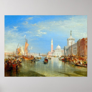 William Turner - Venetië, de Dogana en San Giorgio Poster