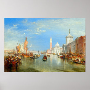 William Turner - Venetië, de Dogana en San Giorgio Poster