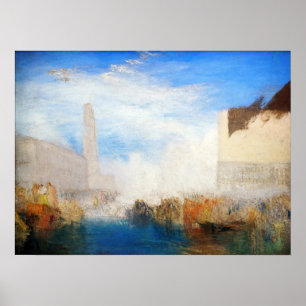 William Turner - Venetië, de Piazzetta Poster