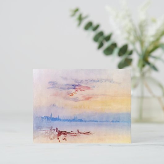 William Turner-Venice, Oost van Guidecca, Sunrise Briefkaart (Staand voorkant)