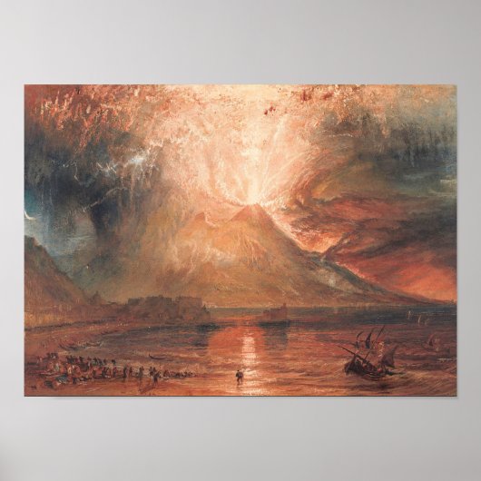 William Turner Vesuvius in Eruption Waterscape art Poster (Voorkant)