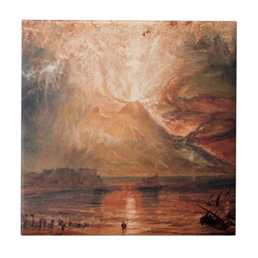 William Turner - Vesuvius in uitbarsting Tegeltje (Voorkant)