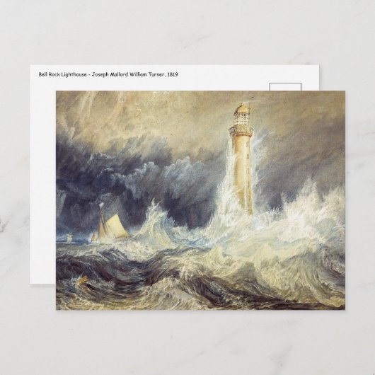 William Turner - Vuurtoren Bell Rock Briefkaart (Voorkant / Achterkant)