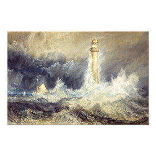 William Turner - Vuurtoren van Bell Rock Foto Afdruk