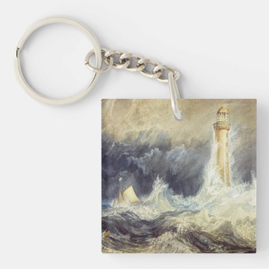 William Turner - Vuurtoren van Bell Rock Sleutelhanger (Voorkant)