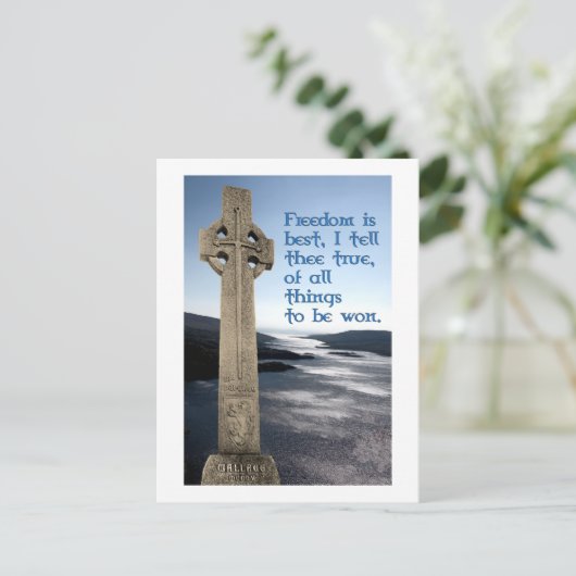 William Wallace Scottish Freedom Briefkaart (Staand voorkant)