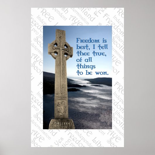 William Wallace Scottish Freedom Poster (Voorkant)