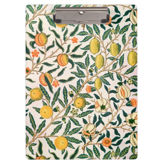 William William Morris Fruit Pomegranate White Orn Klembord (Voorkant)