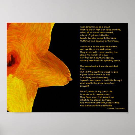 William Wordsworth Impressionist Daffodils Poster (Voorkant)