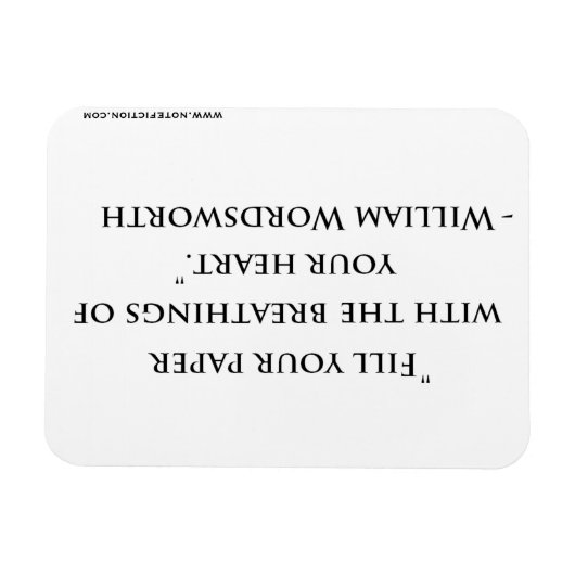 William Wordsworth Magnet de citation (Horizontal)