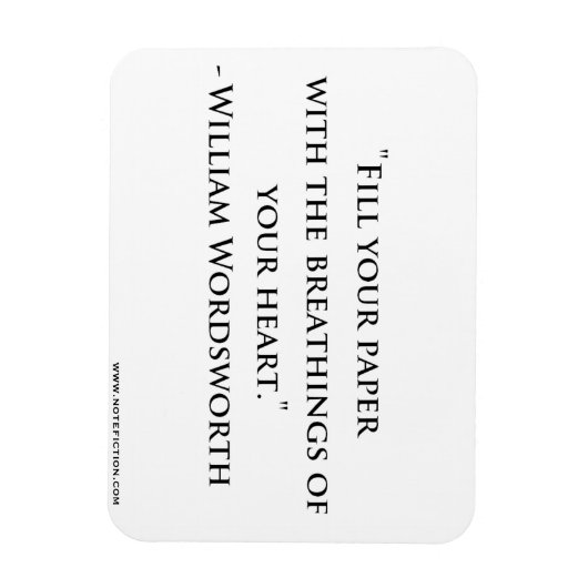 William Wordsworth Quote Magnet Magneet (Verticaal)