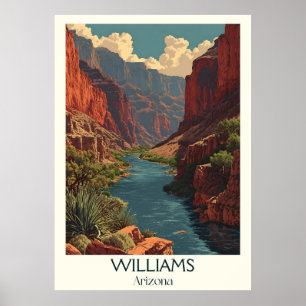 Williams Arizona Poster vintage   Passerelle rétro