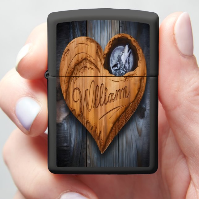 William's Carved Wolf Heart (In Hand)