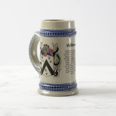 Williams Family Crest Stein Bierpul (Voorkant links)