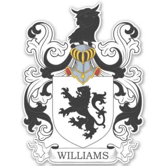 Williams Family Crest Sticker (Voorkant)