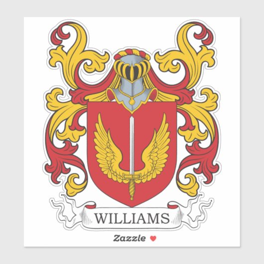 Williams Family Crest Sticker (Vel)