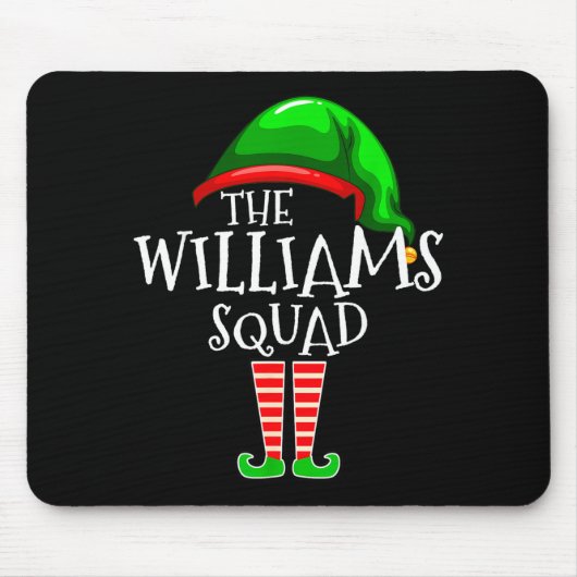 Williams Family Name Squad Matching Group Elf Chri Muismat (Voorkant)