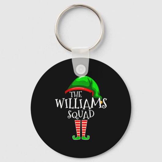 Williams Family Name Squad Matching Group Elf Chri Sleutelhanger (Voorkant)